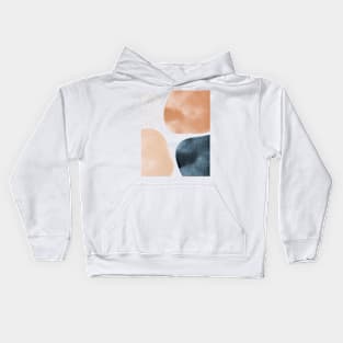 Earthy Abstract Shapes - Pattern Kids Hoodie